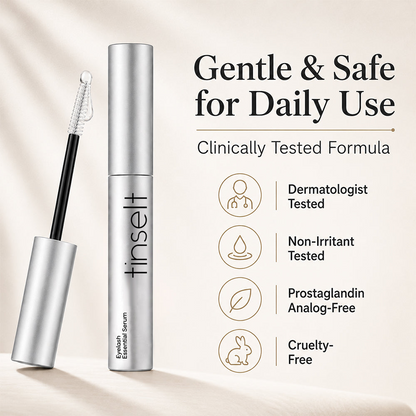 Essential Eyelash Growth Serum, Gentle Lashes Care, Fuller, Thicker in 2 Weeks, Non-Prostaglandin