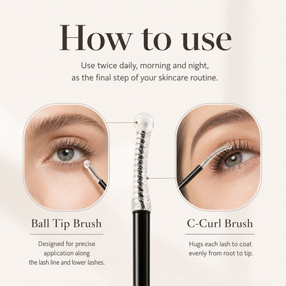 Essential Eyelash Growth Serum, Gentle Lashes Care, Fuller, Thicker in 2 Weeks, Non-Prostaglandin